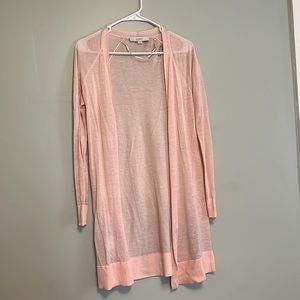Sheer soft light pink cardigan